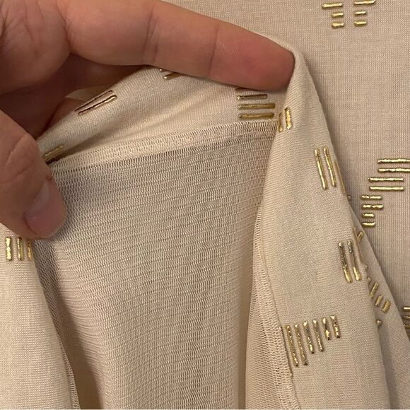 Rachel Roy white ivory gold v neck sleeveless formal dress shower wedding XL - Picture 7 of 12